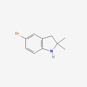 molecular formula C10H12BrN B11881144 5-bromo-2,2-dimethyl-2,3-dihydro-1H-indole 