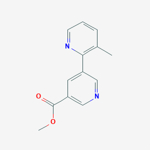 molecular formula C13H12N2O2 B11881148 Methyl 3-methyl-[2,3'-bipyridine]-5'-carboxylate CAS No. 1346686-59-6