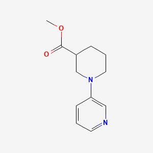 molecular formula C12H16N2O2 B11881380 Methyl 1-(pyridin-3-yl)piperidine-3-carboxylate 