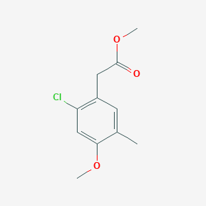 molecular formula C11H13ClO3 B11881437 Methyl 2-(2-chloro-4-methoxy-5-methylphenyl)acetate 