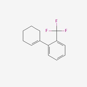 molecular formula C13H13F3 B11881498 1-(1-Cyclohexen-1-YL)-2-(trifluoromethyl)benzene 