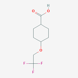 molecular formula C9H13F3O3 B11881644 trans-4-(2,2,2-Trifluoroethoxy)cyclohexanecarboxylic acid 