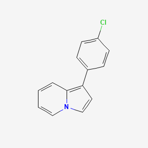 molecular formula C14H10ClN B11881677 1-(4-Chlorophenyl)indolizine CAS No. 101094-57-9