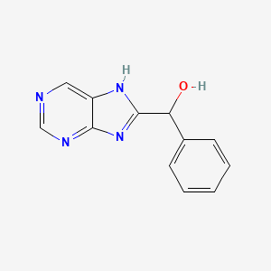 molecular formula C12H10N4O B11881804 Phenyl(7h-purin-8-yl)methanol CAS No. 2836-31-9