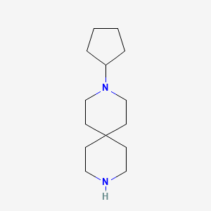 molecular formula C14H26N2 B11881811 3-Cyclopentyl-3,9-diazaspiro[5.5]undecane CAS No. 873433-57-9