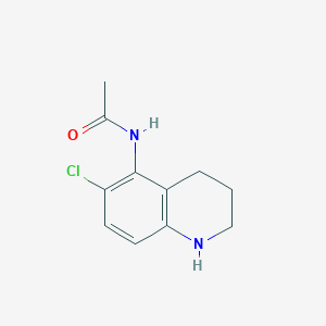 molecular formula C11H13ClN2O B11881874 N-(6-Chloro-1,2,3,4-tetrahydroquinolin-5-yl)acetamide CAS No. 61148-82-1