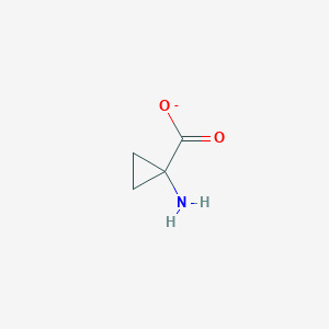 molecular formula C4H6NO2- B118819 1-Aminocyclopropanecarboxylate CAS No. 149441-00-9