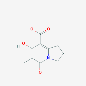molecular formula C11H13NO4 B11881935 Methyl 7-hydroxy-6-methyl-5-oxo-1,2,3,5-tetrahydroindolizine-8-carboxylate CAS No. 1447607-35-3