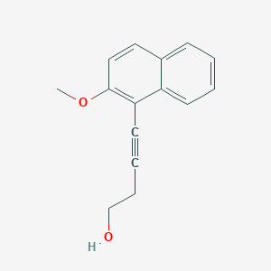 molecular formula C15H14O2 B11881991 4-(2-Methoxynaphthalen-1-yl)but-3-yn-1-ol CAS No. 917894-57-6