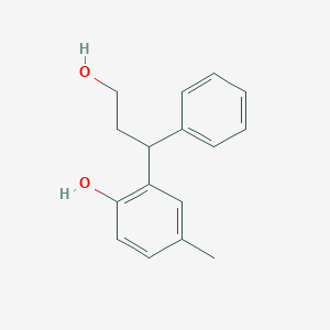 molecular formula C16H18O2 B118821 2-(3-Hydroxy-1-phenylpropyl)-4-methylphenol CAS No. 851789-43-0