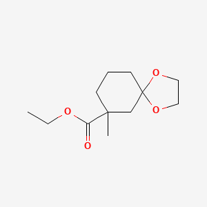 molecular formula C12H20O4 B11882105 Ethyl 7-methyl-1,4-dioxaspiro[4.5]decane-7-carboxylate 