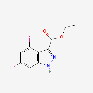 molecular formula C10H8F2N2O2 B11882145 Ethyl 4,6-difluoro-1H-indazole-3-carboxylate 