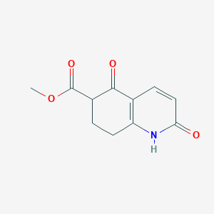 molecular formula C11H11NO4 B11882368 Methyl 2-hydroxy-5-oxo-5,6,7,8-tetrahydroquinoline-6-carboxylate 