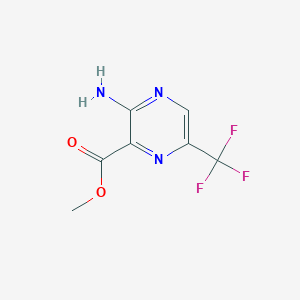 molecular formula C7H6F3N3O2 B11882392 Methyl 3-amino-6-(trifluoromethyl)pyrazine-2-carboxylate CAS No. 1744-13-4