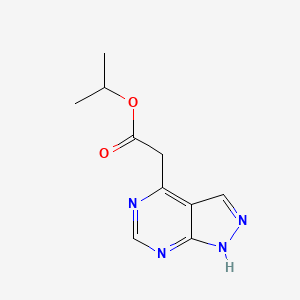 molecular formula C10H12N4O2 B11882413 Isopropyl 2-(1H-pyrazolo[3,4-d]pyrimidin-4-yl)acetate 