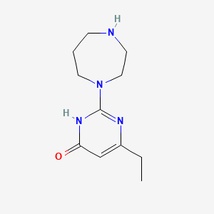molecular formula C11H18N4O B11882436 2-(1,4-Diazepan-1-yl)-6-ethylpyrimidin-4(1H)-one CAS No. 502133-51-9