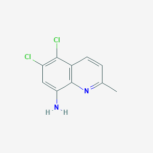 molecular formula C10H8Cl2N2 B11882534 5,6-Dichloro-2-methylquinolin-8-amine CAS No. 61854-66-8