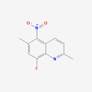 molecular formula C11H9FN2O2 B11882542 8-Fluoro-2,6-dimethyl-5-nitroquinoline 