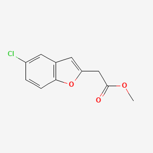 molecular formula C11H9ClO3 B11882550 Methyl 2-(5-chlorobenzofuran-2-yl)acetate CAS No. 1005328-52-8