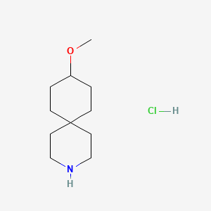 molecular formula C11H22ClNO B11882556 9-Methoxy-3-azaspiro[5.5]undecane hydrochloride 