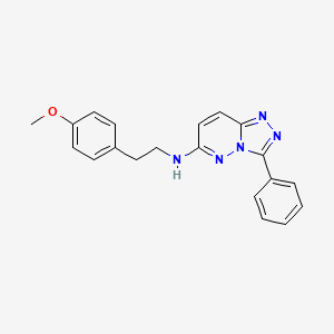 molecular formula C20H19N5O B1188262 N-[2-(4-methoxyphenyl)ethyl]-3-phenyl[1,2,4]triazolo[4,3-b]pyridazin-6-amine 