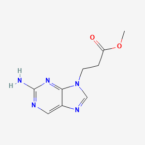 molecular formula C9H11N5O2 B11882625 Methyl 3-(2-amino-9H-purin-9-yl)propanoate 