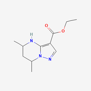 molecular formula C11H17N3O2 B11882645 Ethyl 5,7-dimethyl-4,5,6,7-tetrahydropyrazolo[1,5-A]pyrimidine-3-carboxylate 