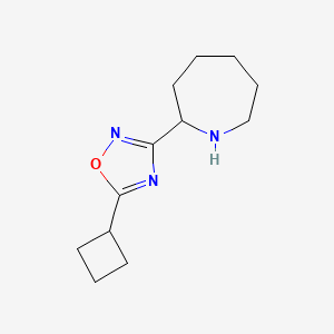 molecular formula C12H19N3O B11882648 3-(Azepan-2-yl)-5-cyclobutyl-1,2,4-oxadiazole 