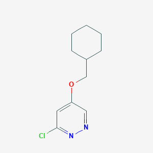 molecular formula C11H15ClN2O B11882668 3-Chloro-5-(cyclohexylmethoxy)pyridazine CAS No. 1346691-31-3