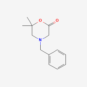 molecular formula C13H17NO2 B11882675 4-Benzyl-6,6-dimethylmorpholin-2-one CAS No. 1312608-01-7