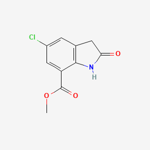 molecular formula C10H8ClNO3 B11882769 Methyl 5-chloro-2-oxoindoline-7-carboxylate 
