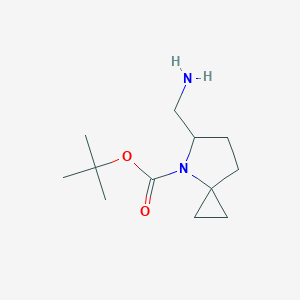 molecular formula C12H22N2O2 B11882780 tert-Butyl 5-(aminomethyl)-4-azaspiro[2.4]heptane-4-carboxylate 