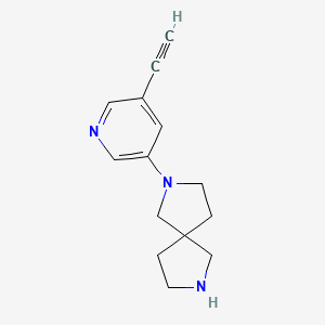 molecular formula C14H17N3 B11882817 2-(5-Ethynylpyridin-3-yl)-2,7-diazaspiro[4.4]nonane CAS No. 646056-56-6