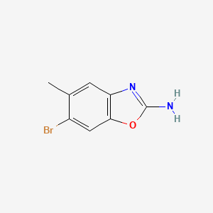 molecular formula C8H7BrN2O B11882834 6-Bromo-5-methylbenzo[d]oxazol-2-amine 