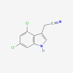 molecular formula C10H6Cl2N2 B11882864 2-(4,6-Dichloro-1H-indol-3-yl)acetonitrile 