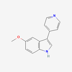 molecular formula C14H12N2O B11882976 5-Methoxy-3-(pyridin-4-yl)-1H-indole CAS No. 27058-37-3