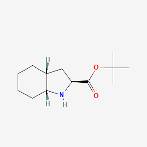 molecular formula C13H23NO2 B11883010 (2S,3aR,7aR)-tert-Butyl octahydro-1H-indole-2-carboxylate 