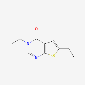 molecular formula C11H14N2OS B11883044 6-Ethyl-3-isopropylthieno[2,3-d]pyrimidin-4(3H)-one 