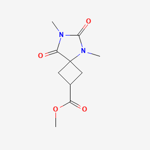molecular formula C10H14N2O4 B11883082 Methyl 5,7-dimethyl-6,8-dioxo-5,7-diazaspiro[3.4]octane-2-carboxylate 