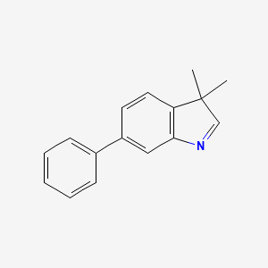 molecular formula C16H15N B11883103 3,3-Dimethyl-6-phenyl-3H-indole CAS No. 398459-19-3