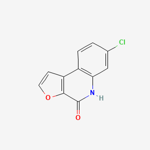 molecular formula C11H6ClNO2 B11883131 7-Chlorofuro[2,3-c]quinolin-4(5H)-one CAS No. 89972-50-9