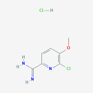 molecular formula C7H9Cl2N3O B11883160 6-Chloro-5-methoxypicolinimidamide hydrochloride CAS No. 1179361-56-8