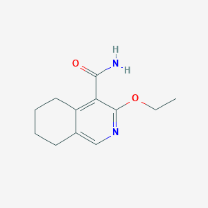 molecular formula C12H16N2O2 B11883191 3-Ethoxy-5,6,7,8-tetrahydroisoquinoline-4-carboxamide CAS No. 116341-49-2