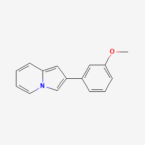 molecular formula C15H13NO B11883198 2-(3-Methoxyphenyl)indolizine CAS No. 82682-68-6