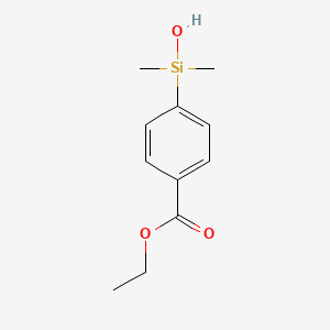 molecular formula C11H16O3Si B11883213 Ethyl 4-(dimethylhydroxysilyl)benzoate 