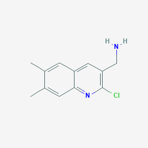 molecular formula C12H13ClN2 B11883271 (2-Chloro-6,7-dimethylquinolin-3-yl)methanamine 