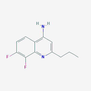 molecular formula C12H12F2N2 B11883282 7,8-Difluoro-2-propylquinolin-4-amine CAS No. 1189106-87-3