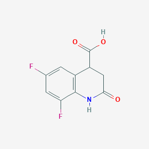 molecular formula C10H7F2NO3 B11883303 6,8-Difluoro-2-oxo-1,2,3,4-tetrahydroquinoline-4-carboxylic acid 