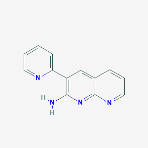molecular formula C13H10N4 B11883379 3-(Pyridin-2-yl)-1,8-naphthyridin-2-amine CAS No. 5174-93-6