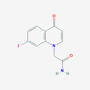 molecular formula C11H9FN2O2 B11883388 2-(7-Fluoro-4-oxoquinolin-1(4H)-yl)acetamide 